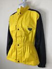 First Gear Unisex Adult Size S Yellow Raincoat Jacket Snap Up Cinched Waist