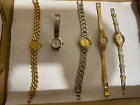 Lot of 5 Non-working Vintage Women's Watches, With Bands - See List