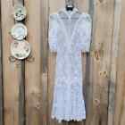 Vintage Sheer Lace Beaded Wedding Gown Dress Victorian or 1920s Look