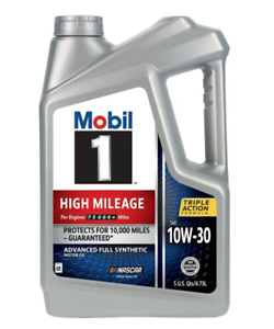 🔥DAILY SALE🔥 Mobil 1 High Mileage Full Synthetic Motor Oil 10W-30, 5 QT