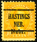 US Stamps # 679 MNH Fresh 10¢ With Hastings NE Pre-Cancel