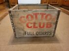 Vintage Cotton Club Wood Crate With Metal Bands Cleveland Ashtabula Akron Ohio