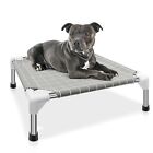 Elevated Dog Bed Cooling Dog Cat Cot Indoor Outdoor Waterproof Pet Bed Gray NEW