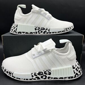 Adidas NMD R1 Boost White Mint Black Leopard Shoes GZ1623 Womens Sizes NEW