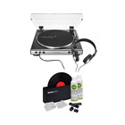 Audio Technica AT-LP60X Turntable w Headphones and Knox Vinyl Record CleaningKit