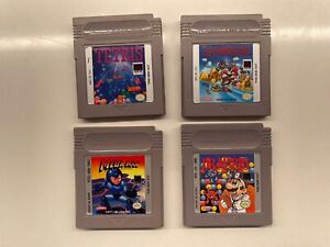 Lot 4 Nintendo Gameboy Games Tetris, Super Mario Land, Doctor Mario, Megaman