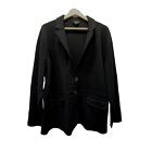 Talbots Plus Blazer Womens 3X Black Merino Wool Sweater 2 Button Cardigan Jacket