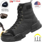 Mens Military boots Work Safety Shoes Steel Toe Bulletproof Boots Indestructible