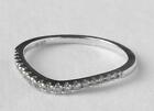 Helzberg HDS 14k White Gold Diamond Contour Curved Wedding Band Enhancer Ring