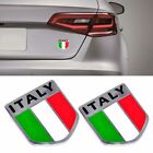 2x Aluminum Metal ITALY Italian Flag Car Sticker Emblem Badge Decal Accessories (For: Chevrolet)
