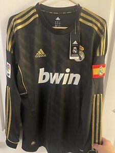 Real Madrid 2011/12 Long Sleeve Jersey Authentic Black BNWT