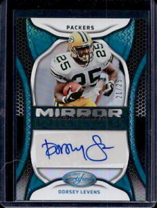 2022 Certified Dorsey Levens Teal Mirror Auto Autograph #21/25 Packers