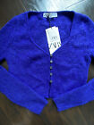 Zara Cropped Top Cardigan Long Sleeve Button Sweater Small