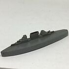 Vintage Diecast Tootsie Toys All Gray Battleship Aircraft Carrier 1940 W/ Axels