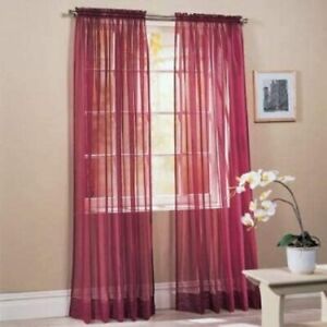 Sheer 2Pc Window Treatments Curtain Panels 84