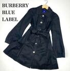 Burberry Blue Label Trench Coat Black Size 36 From Japan