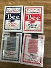 4 BEE Club Special Poker Standard Playing Cards #92 Diamond 2 Blue 2 Red USA NEW