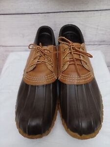 LL Bean Boots Size Mens 7M Maine Hunting Shoes Low Duck Brown Unlined Ankle USA