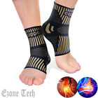 Copper Ankle Support Brace Compression Sleeve Socks Elastic Foot Pain Relief