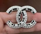 Authentic CHANEL CC Baguette Crystal Pearl Large Brooch C205-23123