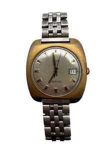 Timex Electronic Gold Tone Mens Vintage 1970s Watch Working
