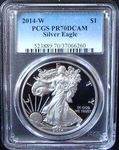 2014-W 1oz Silver American Eagle Dollar - PCGS PR 70 DCAM