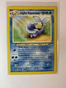 Light Vaporeon 52/105 - Neo Destiny - Vintage WOTC Pokemon Card - LP