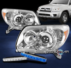 FOR 06-09 TOYOTA 4RUNNER CHROME PROJECTOR HEADLIGHTS LAMPS W/BLUE DRL LED SIGNAL (For: 2006 Toyota 4Runner)