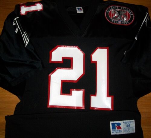 1990 Atlanta Falcons Deion Sanders Authentic Game Jersey Sz 44 Russell 25th Vtg