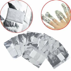 US 100-500Pcs Aluminium Foil Nail Wraps Art Soak Off Gel Polish Remover Cleaner
