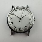 Vintage Timex Men’s Mercury 35MM Watch Mechanical Taiwan White Round Runs Nice