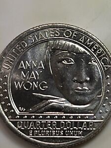 New Listing2022 D Anna May Wong Quarter Die Chip Error Coin