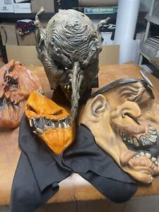 4 Halloween Masks Paper Magic Goblin Troll Cinema Secrets Evil Doctor 2 Pumpkin