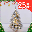 Cooper Flocked Spruce Artificial Christmas Tree with Clear LED Lights Xmas  2023