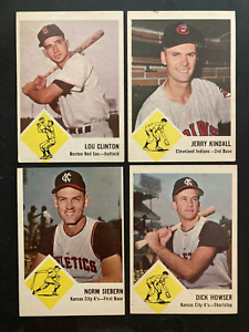 1963 Fleer Card Lot Howser (15) Clinton (6) Siebern (17) Kindall (13)