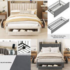New ListingQueen Size Bed Frame Upholstered with Storage Headboard and Charging Station