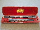 VINTAGE Wooden Italian Flute A Rampone Milano 1800s? with Original Case