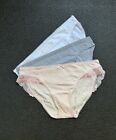 Lot of 3 Victoria's Secret sz M Stretch Cotton Bikini Panty New Print