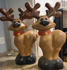2~ Vintage General Foam Blow Molds Smiling Reindeer Christmas Yard Decor 28