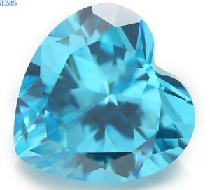 9X9 mm Natural Sea Blue Sapphire 4.26 ct Heart Faceted Cut VVS Loose Gemstones