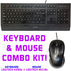Logitech K280e Corded Keyboard & Mouse - QWERTY UK Layout Windows PC Wired USB