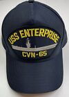 USS Enterprise CVN-65 Snapback Baseball Hat Made In USA Eagle Crest NWOT