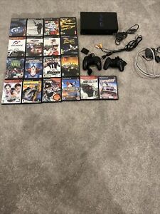 Sony PlayStation 2 Console Bundle / 18 Games 2 Controllers / Memory Card + More