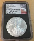 2021 SILVER EAGLE T-2 *1st Day Of Production* NGC MS70  DAVID RYDER (M22)