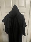 Grim Reaper Halloween Costume Adult Death Black Robe Detachable Hood MED NWOT
