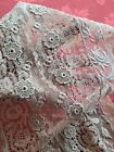 ROSES!! Schiffli Antique French Lace Trim Tambour Embroidered Collar 18