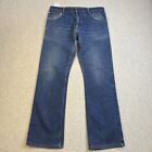 Vintage Levi's 517 Boot Cut Denim Blue Jeans Dark Wash Made in Mexico - 34x32