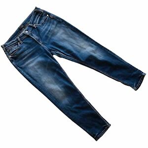 Silver Jeans Co. Women Size 32 Avery Skinny Crop  Blue Stretch  Denim