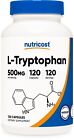 Nutricost L-Tryptophan 500mg, 120 Capsules - Gluten Free, Non-GMO