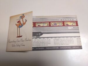 1940's FOLDOUT BROUCHURE OF BOSTON & MAINE RAILROAD & ME CENTRAL 16 NEW COACHES